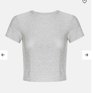 Beyond Yoga Heather Gray Featherweight Cropped Tee shirt BNWT sz medium